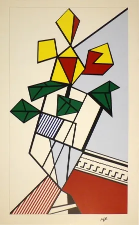 Siebdruck Lichtenstein - Flowers