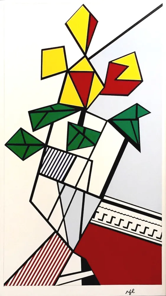 Siebdruck Lichtenstein - Flowers