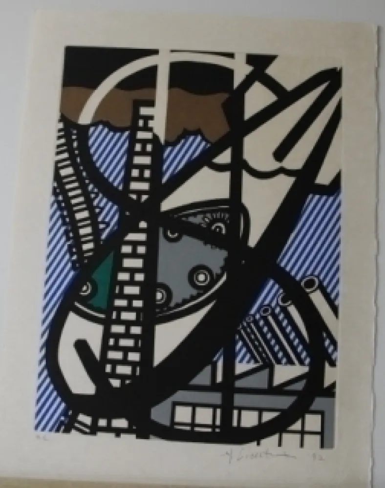 Radierung Und Aquatinta Lichtenstein - From la nouvelle chute de l'amerique