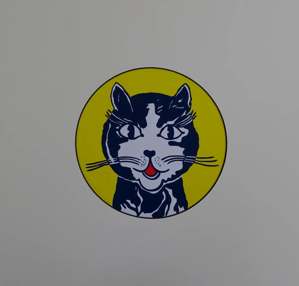 Siebdruck Lichtenstein - Laughing cat