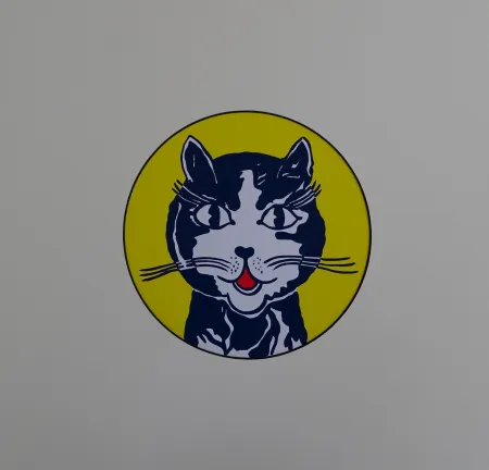 Siebdruck Lichtenstein - Laughing cat