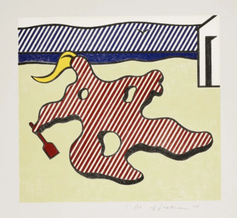 Lithographie Lichtenstein - Nude on Beach, from the Surrealist Series