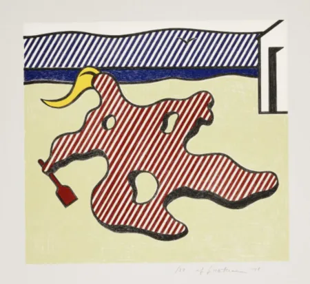 Lithographie Lichtenstein - Nude on Beach, from the Surrealist Series