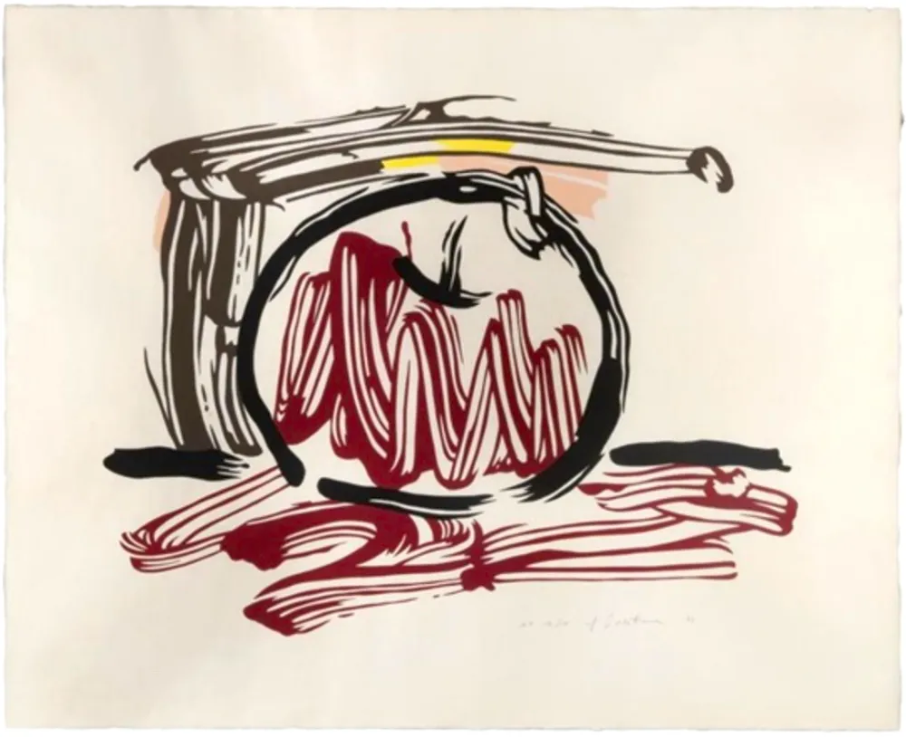Holzschnitt Lichtenstein - Red Apple, from Seven Apple Woodcuts Series (C. 196) 