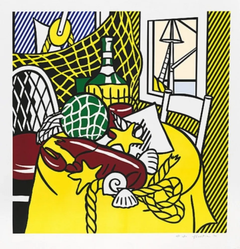 Siebdruck Lichtenstein - STILL LIFE WITH LOBSTER