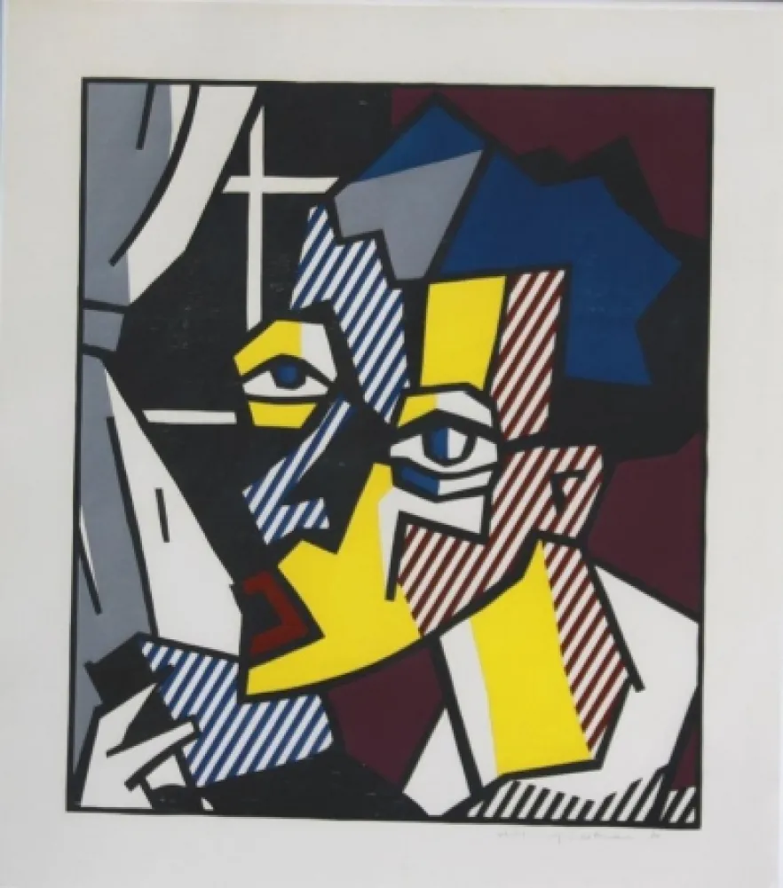 Holzschnitt Lichtenstein - The Student