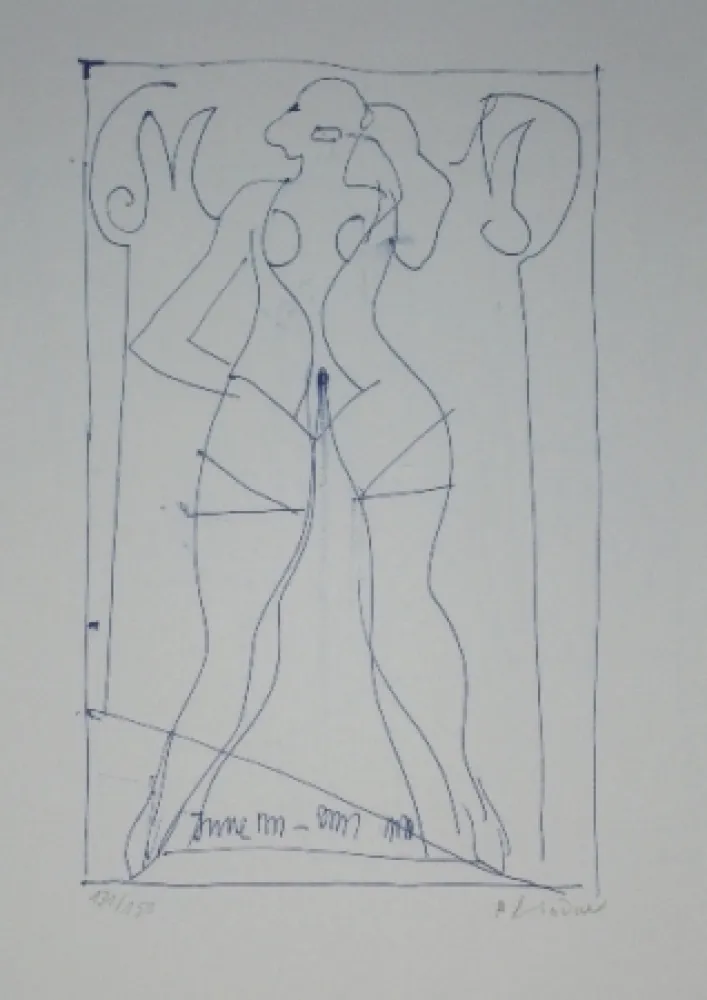 Lithographie Lindner - Marylin was here 10