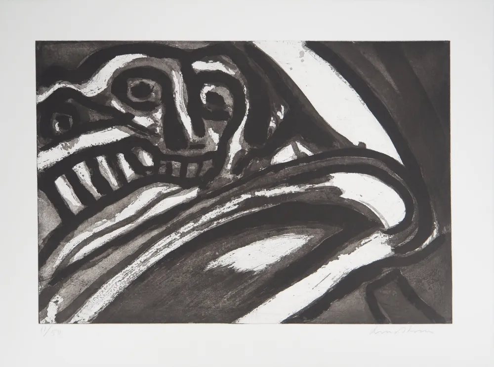 Aquatinta Lindstrom - Deux personnages