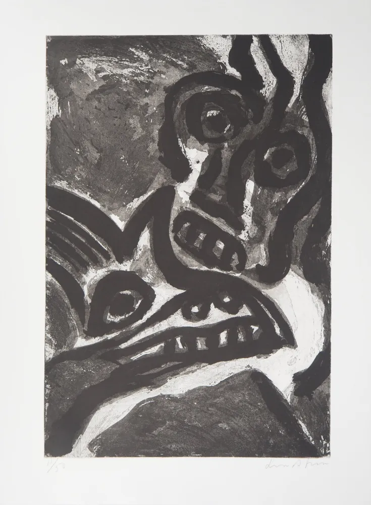 Aquatinta Lindstrom - L'Homme et l'animal