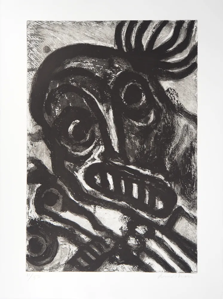 Aquatinta Lindstrom - Personnages étonnés