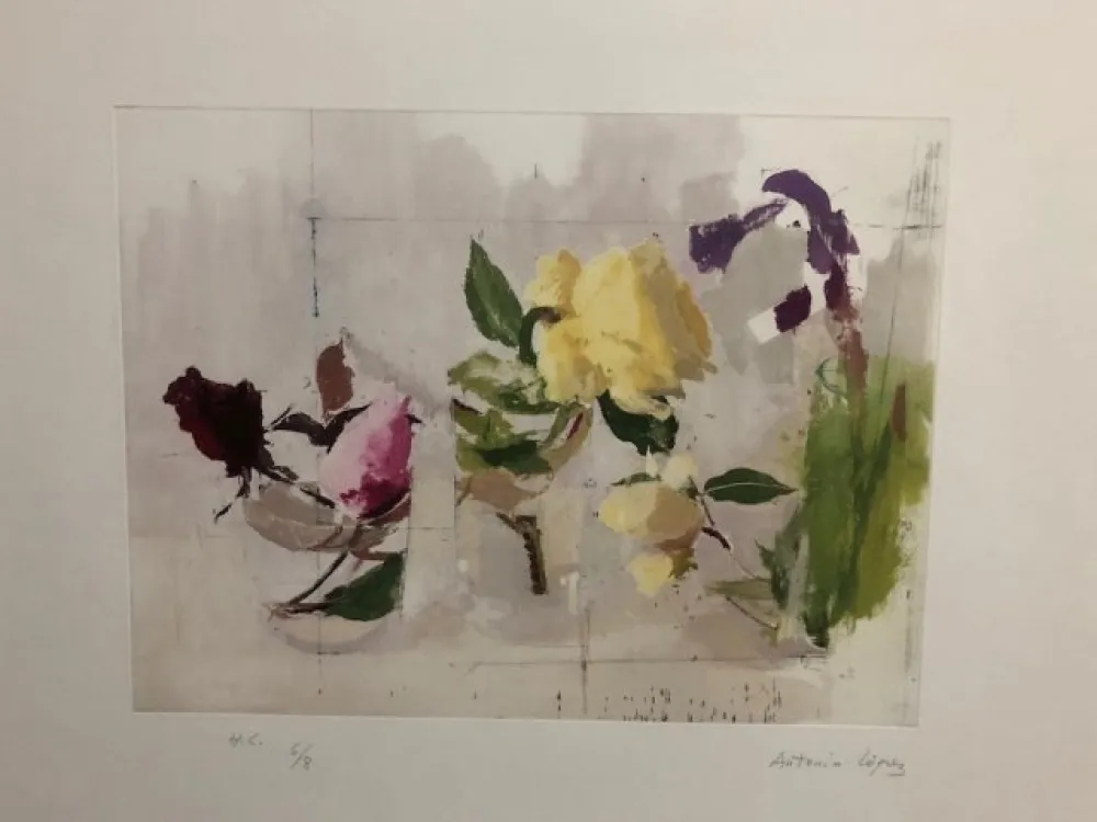 Radierung Lopez - Rosas de año Nuevo