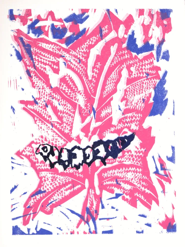 Holzschnitt Lorjou - La Chenille, 1965