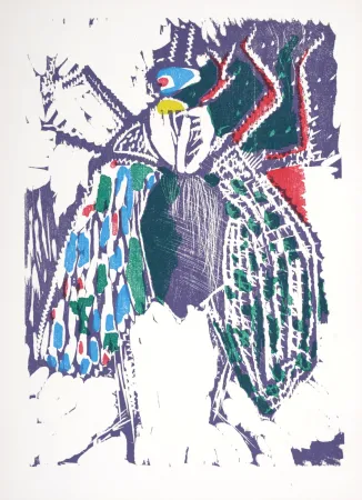 Holzschnitt Lorjou - La Mouche, 1965