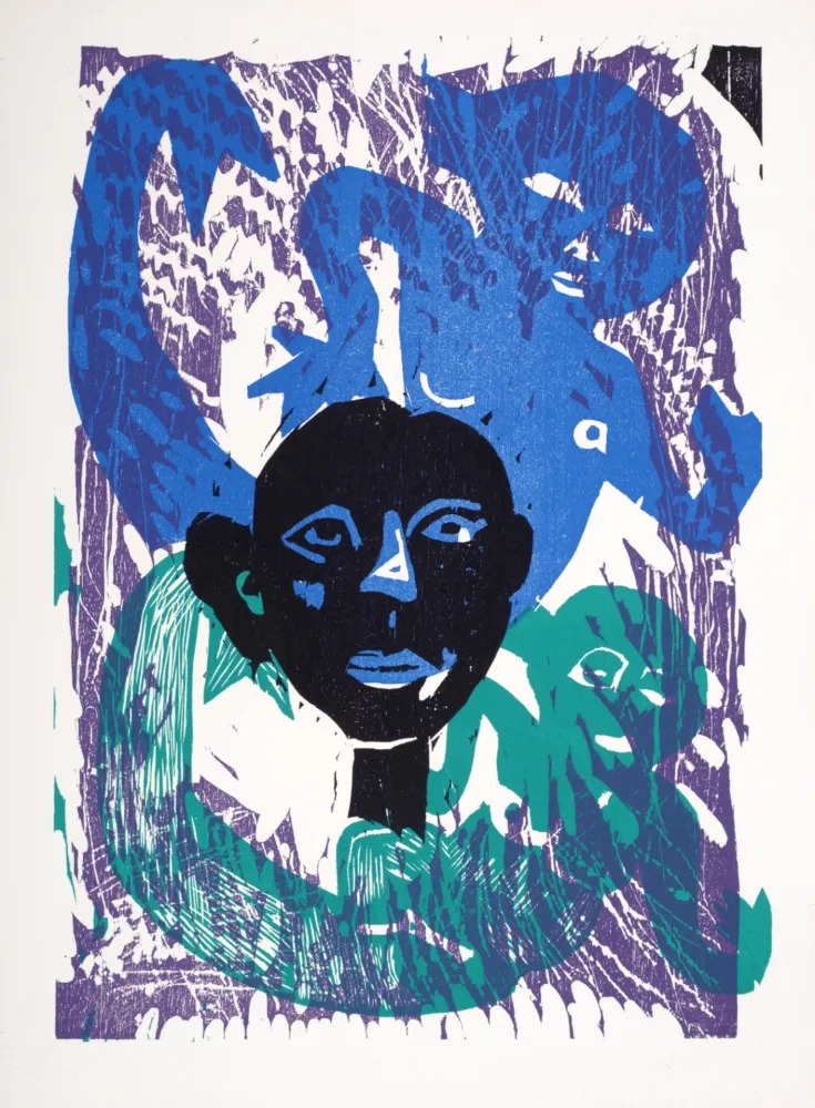 Holzschnitt Lorjou - Le Cortège d'Orphée, 1965