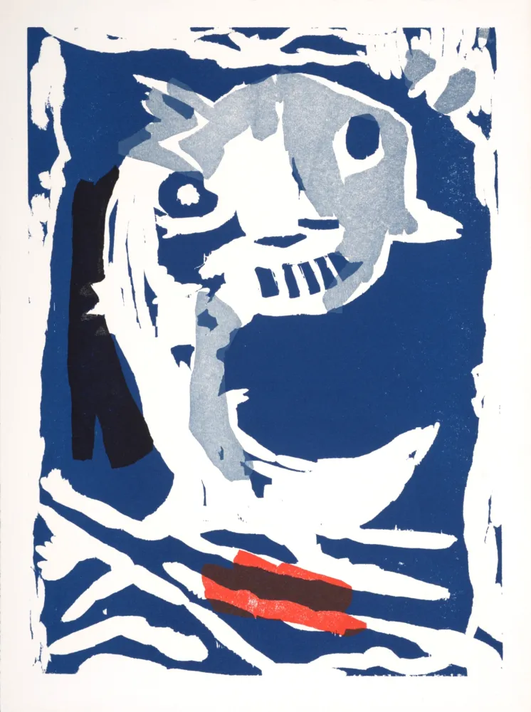 Holzschnitt Lorjou - Le Dauphin,1965