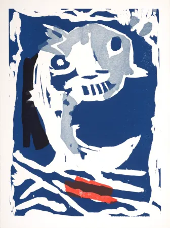 Holzschnitt Lorjou - Le Dauphin,1965