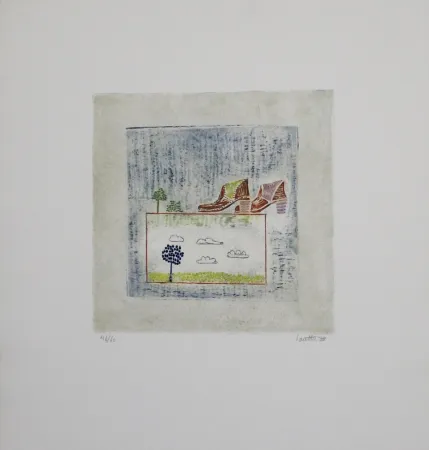 Radierung Und Aquatinta Louttre - Pour aller loin, il faut...  / To Go Far, You Must...