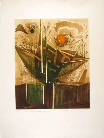 Radierung Und Aquatinta Lubarow - Les jongleries du Gyroscope