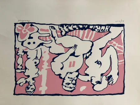 Siebdruck Lucebert - Die Olympiker