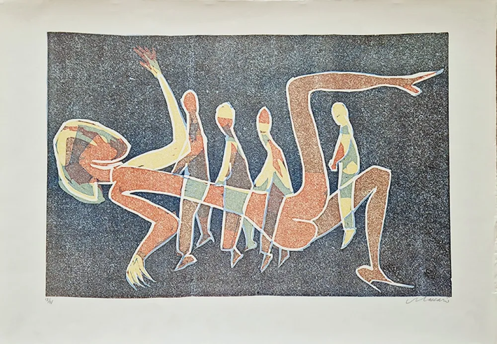 Linolschnitt Maccari - Composizione