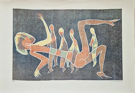 Linolschnitt Maccari - Composizione