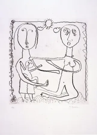 Radierung Macréau - Sans titre