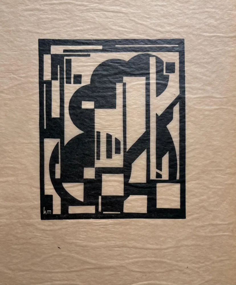 Linolschnitt Maes - Untitled (abstract composition)