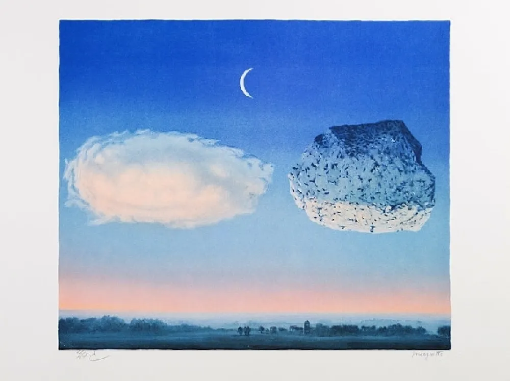 Lithographie Magritte - La Bataille de l'Argonne