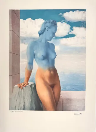 Lithographie Magritte -  La Magie noire 