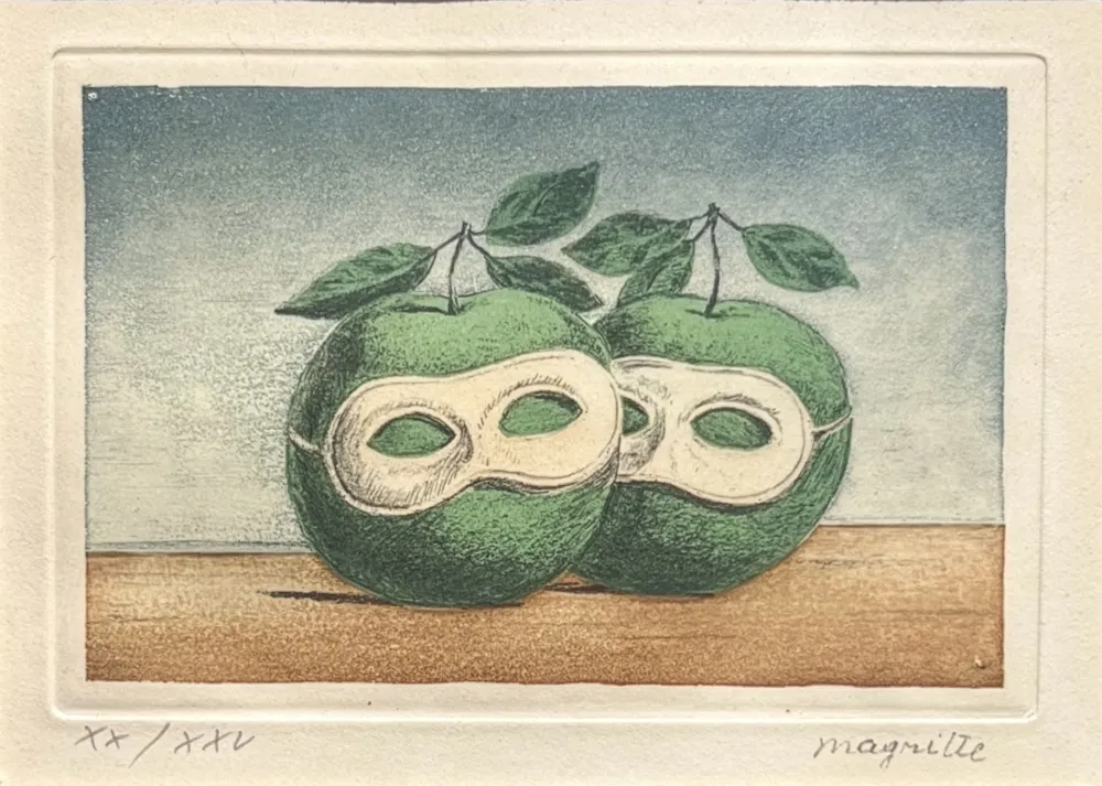 Radierung Und Aquatinta Magritte - La Prêtre Marie