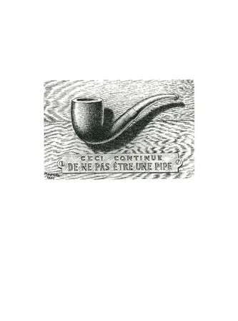 Radierung Magritte - La trahison des images