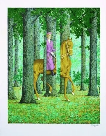 Lithographie Magritte - Le blanc-seing, 1965