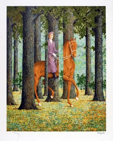 Lithographie Magritte - Le blanc seing