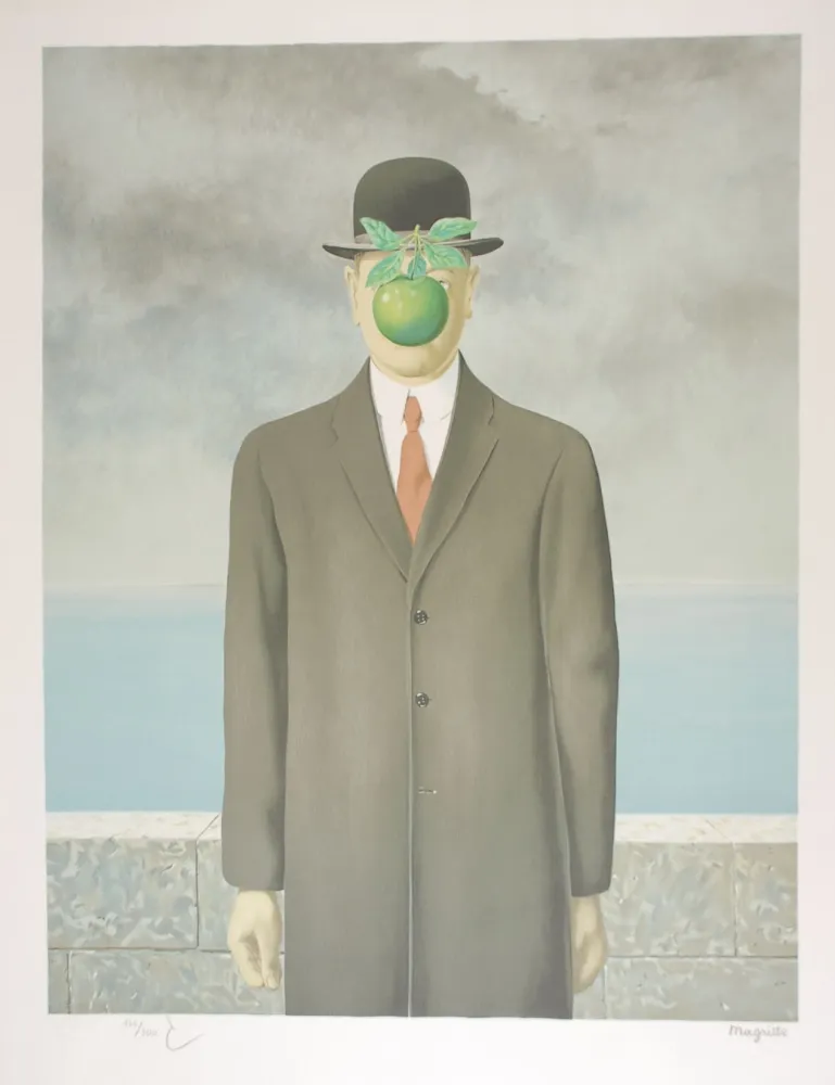 Lithographie Magritte - Le Fils de l’Homme - The Son of Man