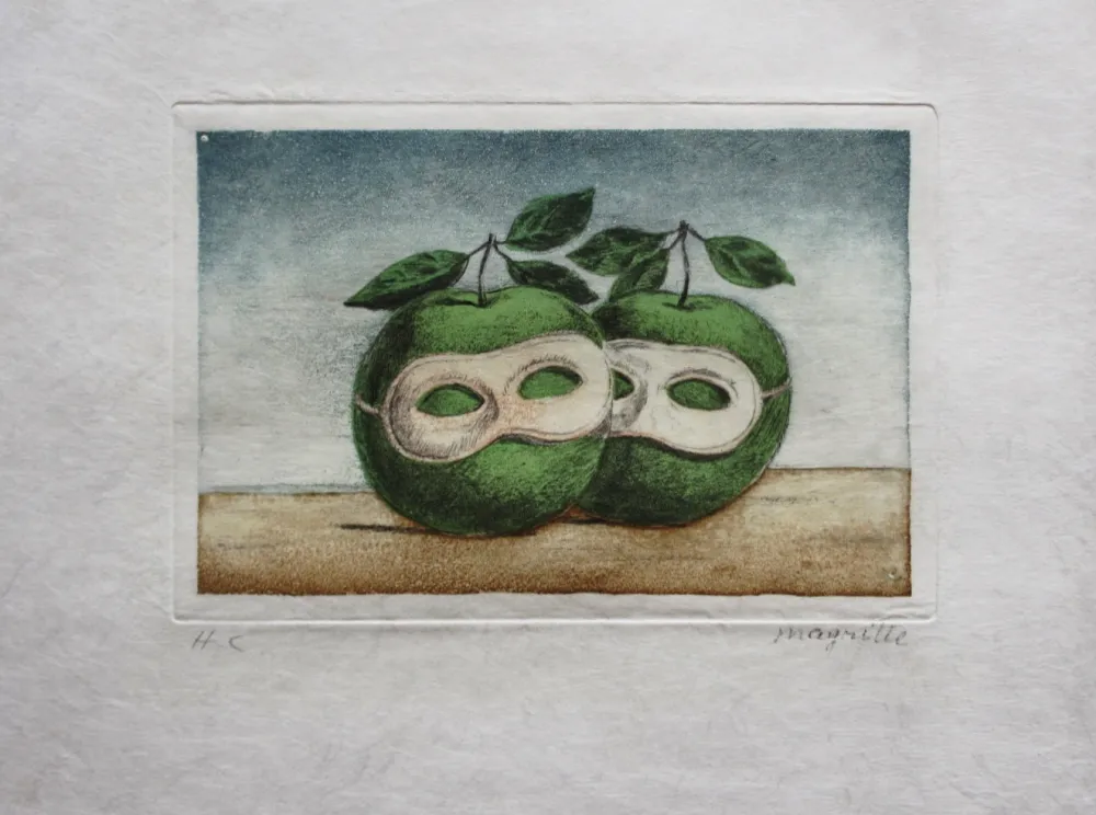 Radierung Und Aquatinta Magritte - Le Prêtre Marie