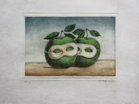 Radierung Und Aquatinta Magritte - Le Prêtre Marie