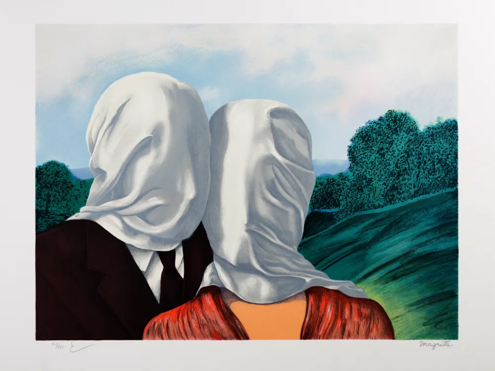 Lithographie Magritte - Les Amants (The Lovers)
