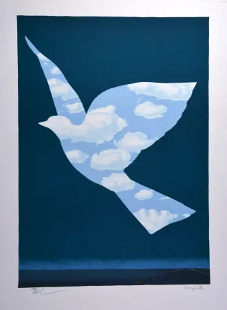 Lithographie Magritte - L'Oiseau de ciel 