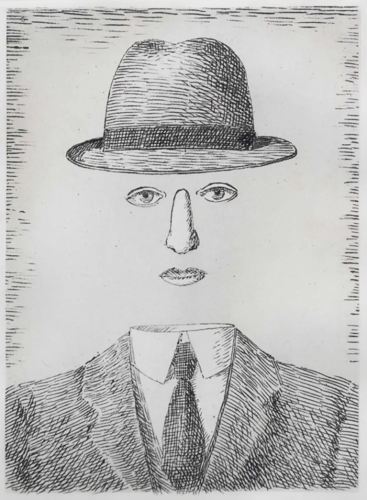 Radierung Magritte - Paysage de Baucis