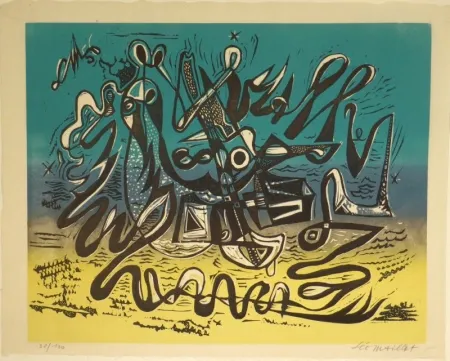 Linolschnitt Maillet - Tanz einer Najade / Danse d’une Naïade