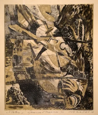 Radierung Maillet - Violon