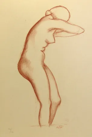 Lithographie Maillol - Aristide Maillol (1861 -1944). Femme nue debout. 1935. Lithographie signée.