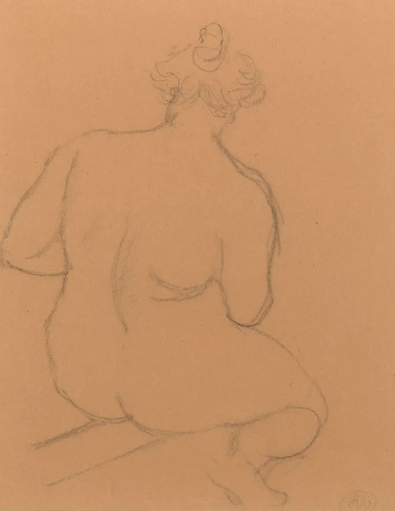 Keine Technische Maillol - Femme nue de dos, accroupie