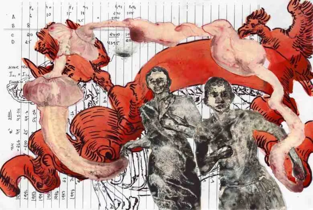 Digitale Druckgrafik Malani - Childhood fears