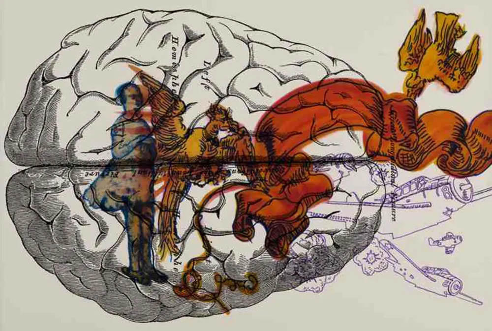 Digitale Druckgrafik Malani - Girl watching