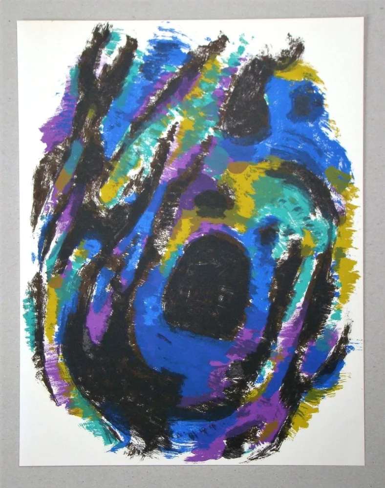 Lithographie Manessier - Le Nid