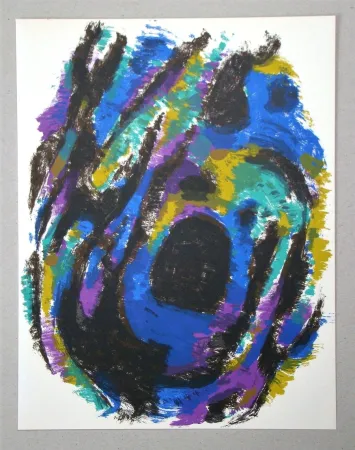 Lithographie Manessier - Le Nid