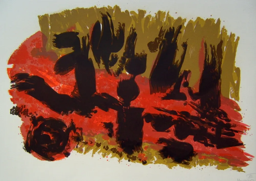 Lithographie Manessier - Suite de Paques VII, Les Saintes Femmes