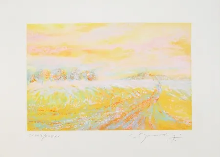 Lithographie Manoukian - A la campagne / In the Country
