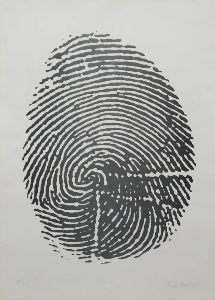 Lithographie Manzoni - Impronta del pollice destro